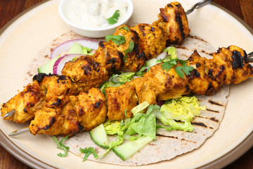 Indian Chicken Tikka with Chapatti Wrap