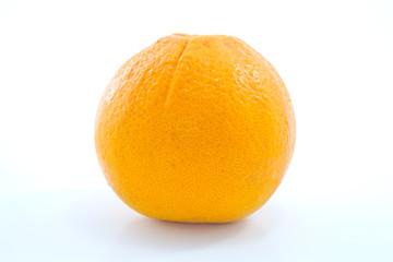 Ripe orange on white background