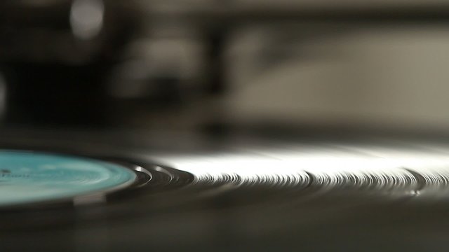 Vinyl on turntable