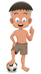 Boy with soccer ball