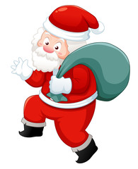 Santa Claus with gift bag