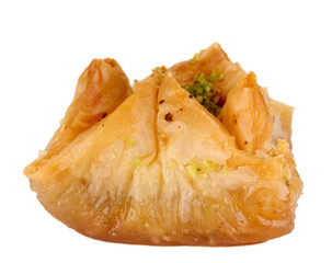 Sweet baklava isolated on white
