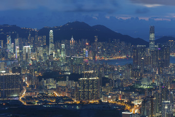 Obraz premium Hong Kong City Night