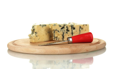 Fototapeta premium Cheese with mold and knife