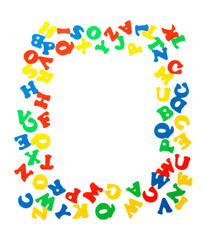 English letters, isolated on white