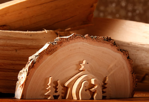 Presepe scolpito nel legno