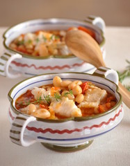 Fish with beans