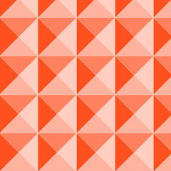 Orange pyramid relief seamless pattern, vector