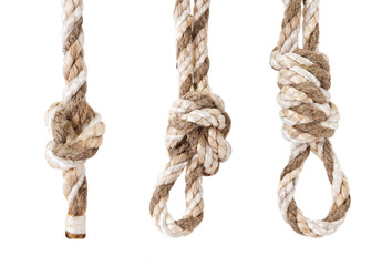 rope twisted in a knot