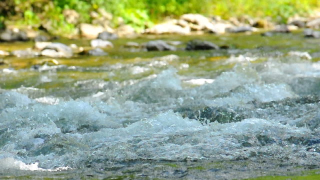 Water flowing in river