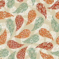Vector Paisely Vintage Seamless Pattern