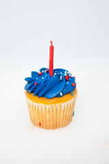 Blue Birthday Cupcake