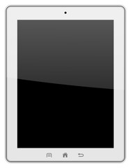 White tablet pc isolated detailed illustration