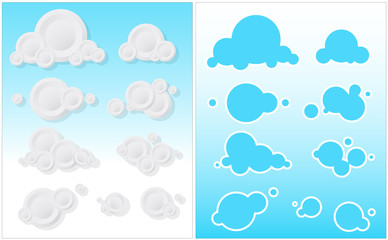 Cute Clouds Vector