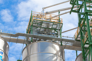 The polyethylene silo storage tank