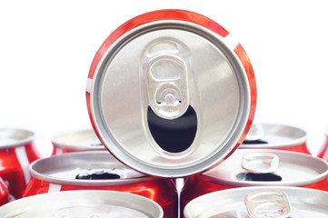 closed-up empty aluminum can