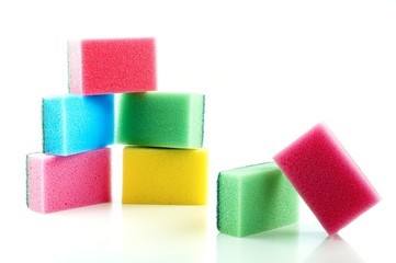 colored sponges