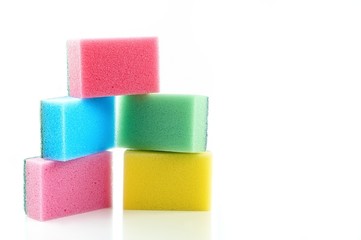 colored sponges