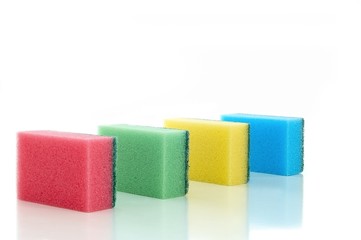 colored sponges