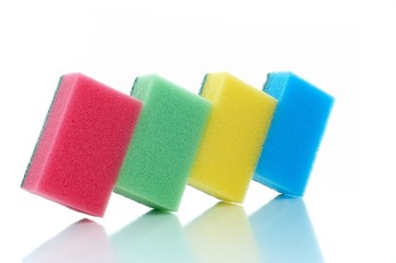 colored sponges