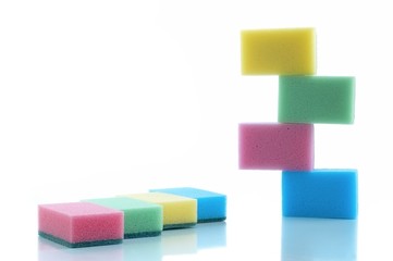 colored sponges