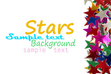 Colored stars background for your text on photo, and other.