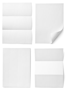 leaflet letter business card white blank paper template