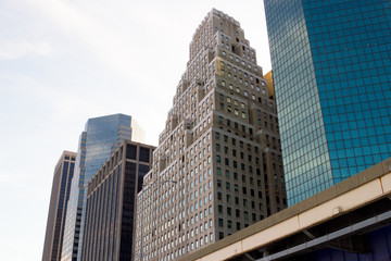 Fototapeta na wymiar Finansowe budynki District, NYC