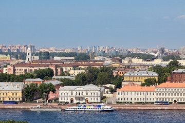 Fototapeta na wymiar View of the old part of the city of St. Petersburg