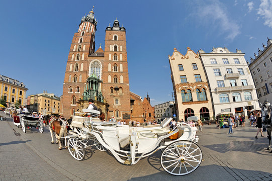 Fototapeta Rynek Starego Miasta w Krakowie, Polska