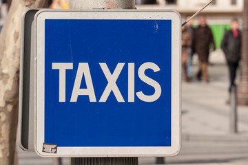 road sign taxis
