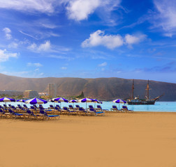 Los Cristianos beach in Arona Tenerife south