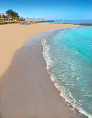 Adeje coast Las americas beach in south Tenerife