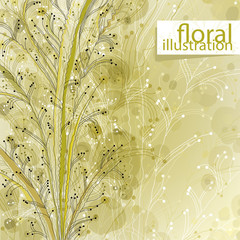Floral illustration, vector background.