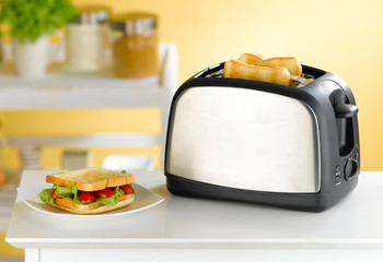 Modern design of bread toaster great for modern kitchen © John Kasawa