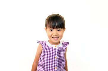 微笑んでいるかわいい女の子