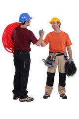 Electrician and plumber
