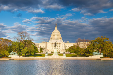 US Capitol at evening