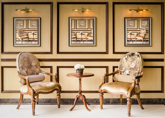 classic style vintage wooden chair