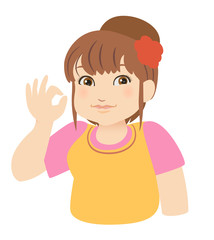Fatty character - OK sign