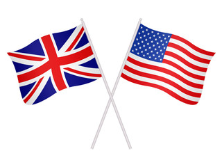 United States of America  and United Kingdom flags