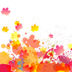 Obraz na płótnie Canvas Vector Illustration of an Autumnal Background