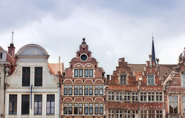 Fototapeta premium Belgium, Ghent, walls of ancient houses