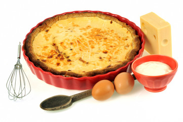 Tarte au gruyère et ses ingédients