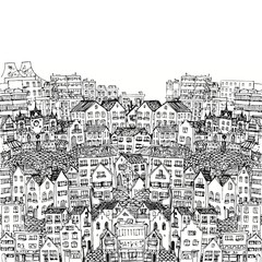 Town lineart background