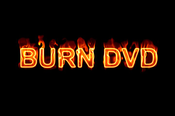 Naklejka na ściany i meble Burn DVD (Text serie)