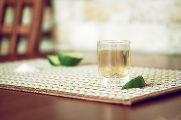 tequila with lime and salt