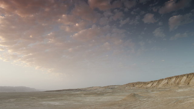 Desert sunset time lapse
