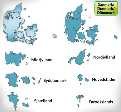 Dänemark mit Grenzen