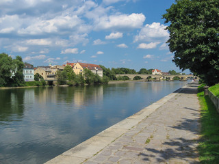 Naklejka premium Donau in Regensburg